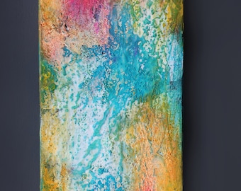 Abstract painting | ACRYLIC | NEON 50 x 20 cm canvas stretcher | modern art