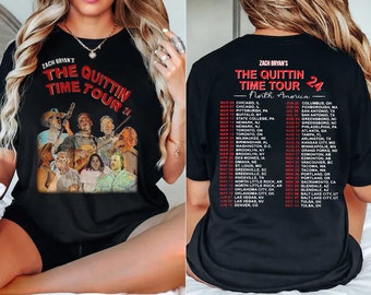 Vintage Zach Bryan The Quittin Time Tour 2024 Shirt,New Album Tee Gift Fan Shirt,Country Music Retro Shirt,American Heartbreak Sweatshirt