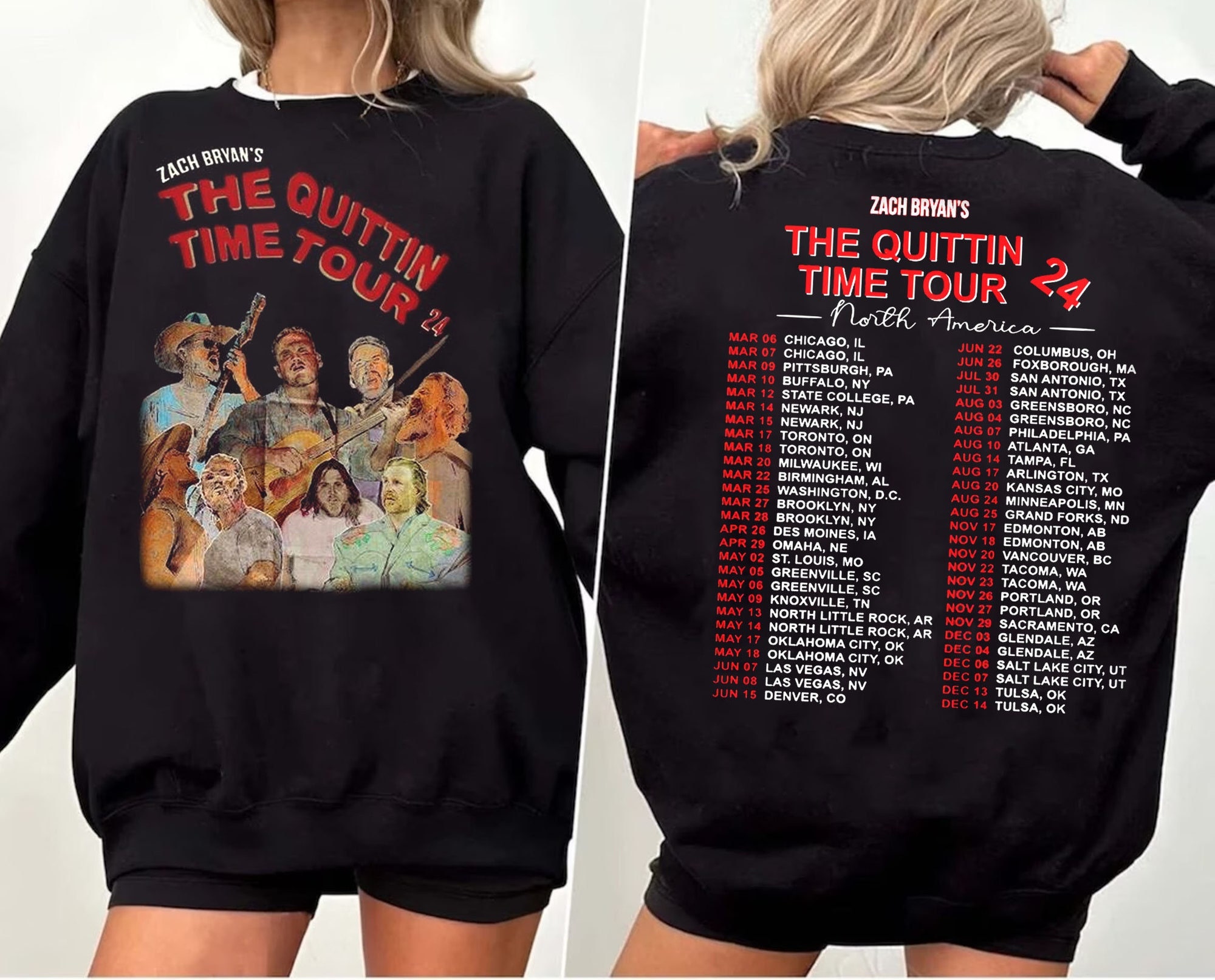 Vintage Zach Bryan The Quittin Time Tour 2024 Shirt