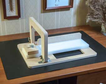 Single wire Soap Cutter For Any Length Loaf from Siberian birch with Polyethylene surface