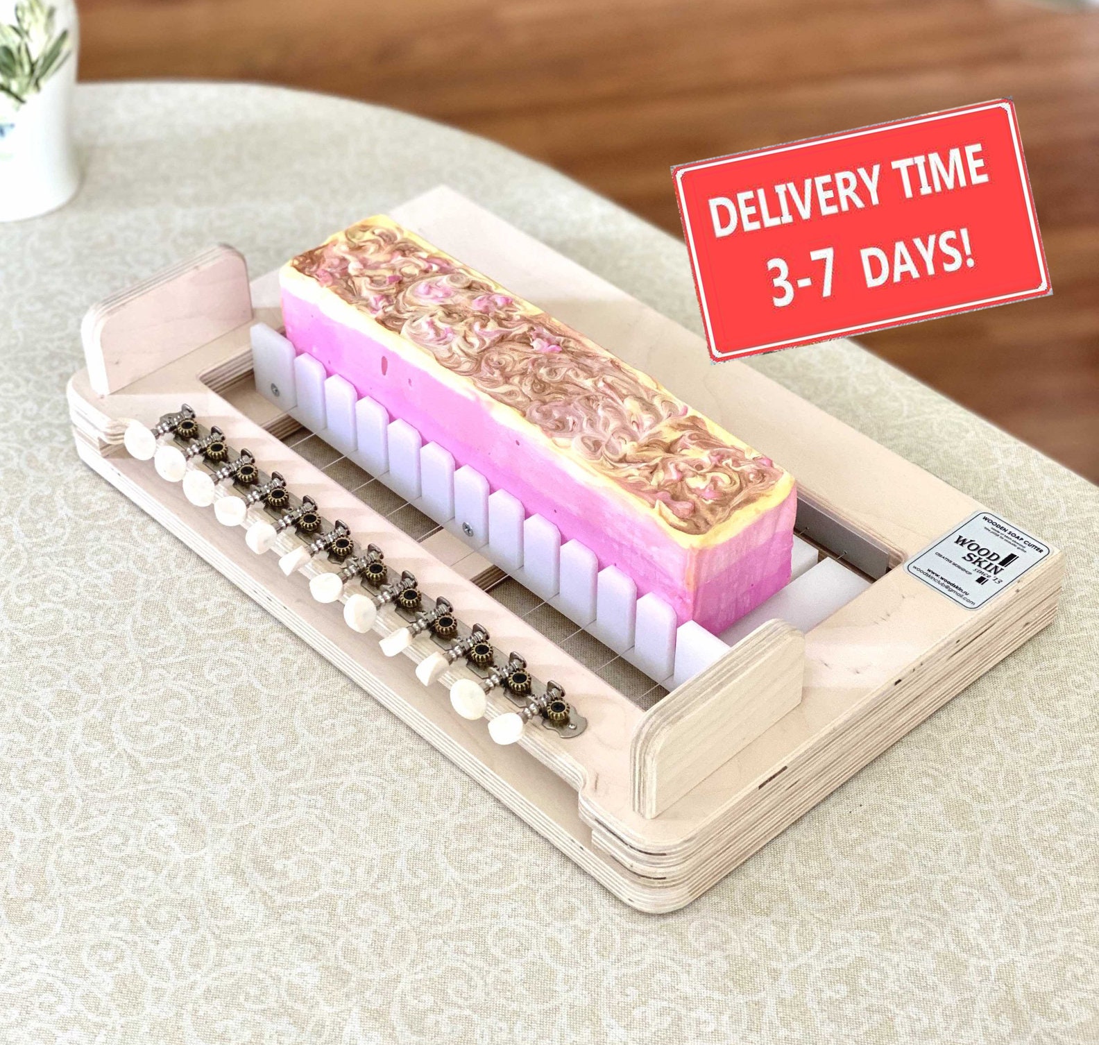 12 soap cutter from Siberian birch with Polyethylene working surface