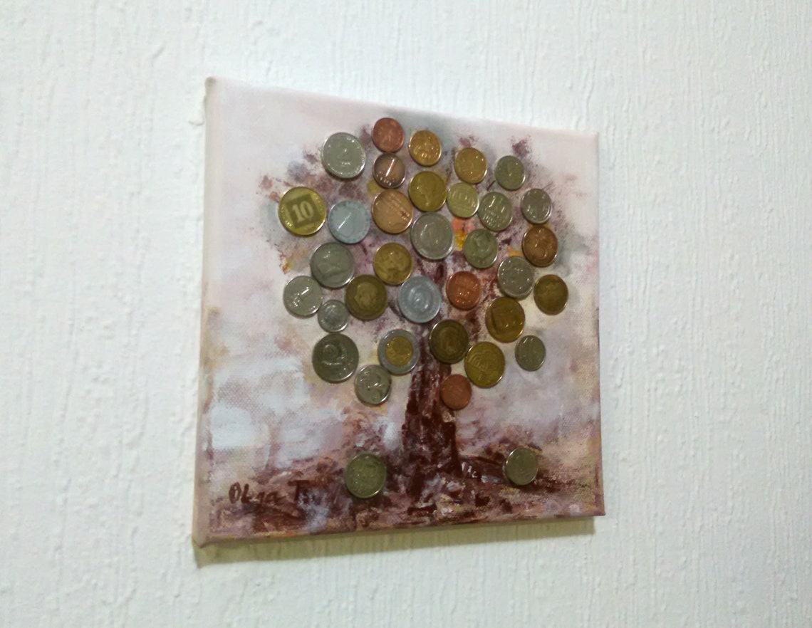 Modern Art Money Tree Canvas Art Beautiful Gift for Lovers Feng Shui