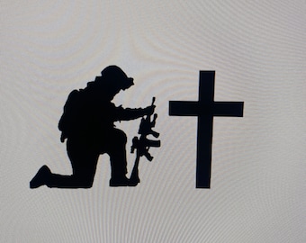 Fallen soldier  decal / car and truck decals