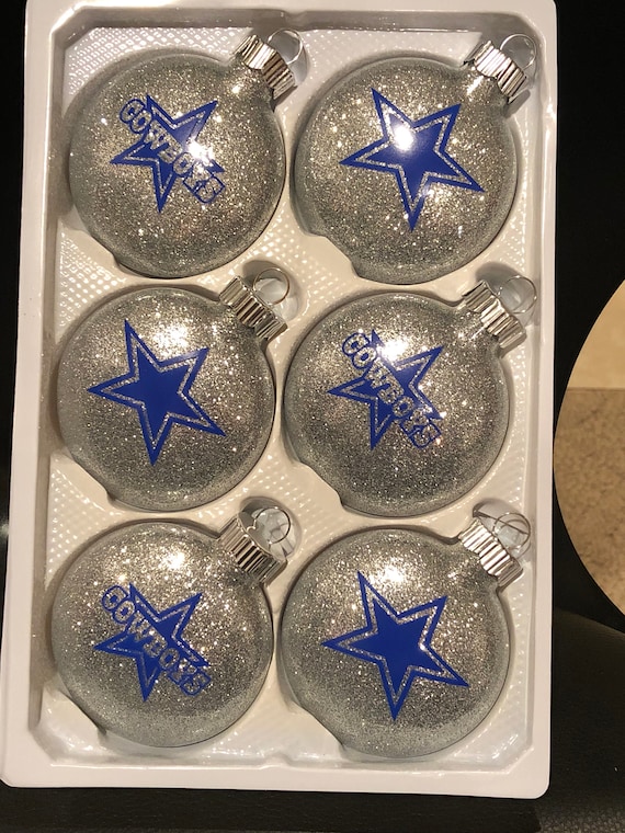 set of 6 Dallas cowboys Christmas ornaments / great gifts and Etsy