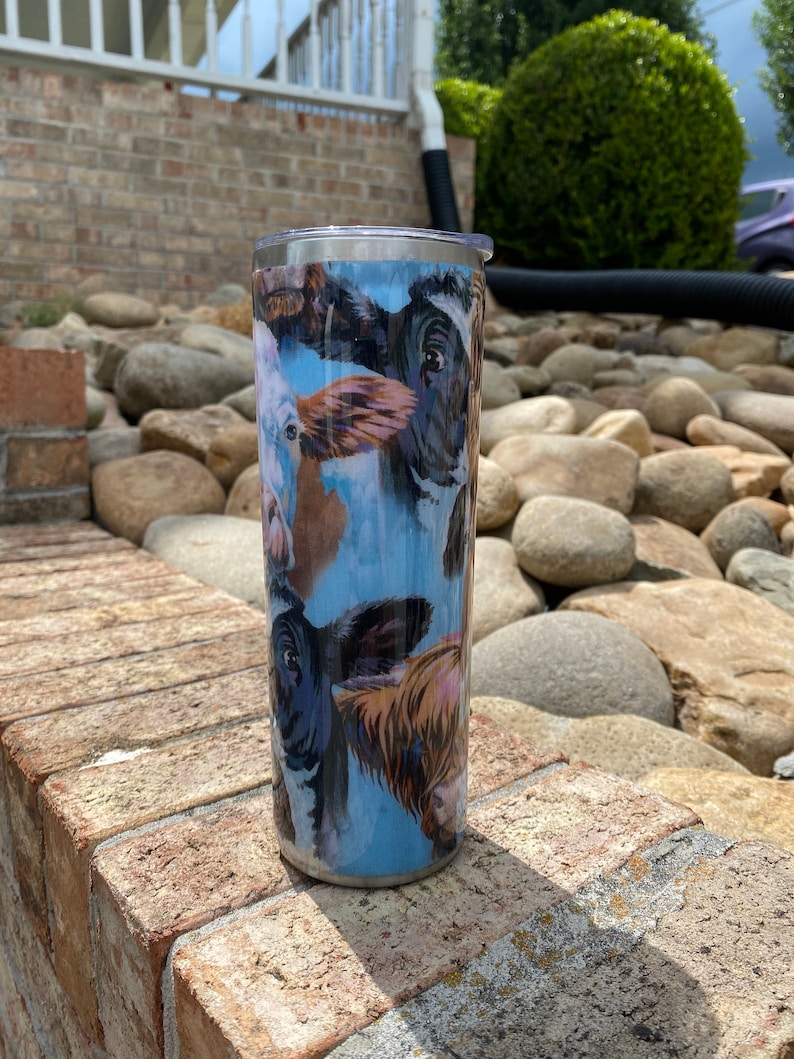 20oz skinny HOGG tumbler with Sliding splash proof lid not Etsy