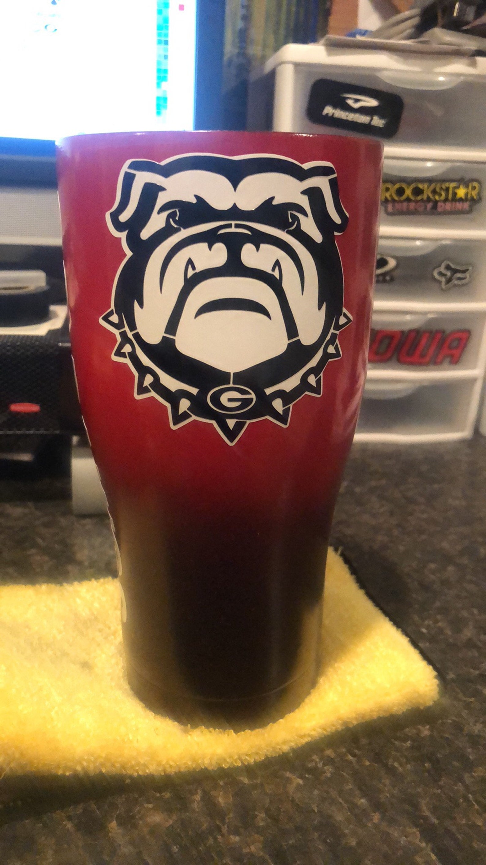 30oz HOGG tumbler with lid and Bulldogs decal these Etsy