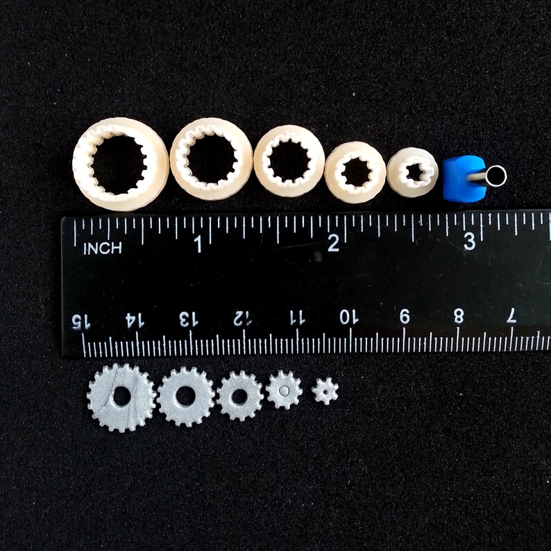 Steampunk DIY Small Gears Cutters Set Steampunk Cutter Polymer Etsy