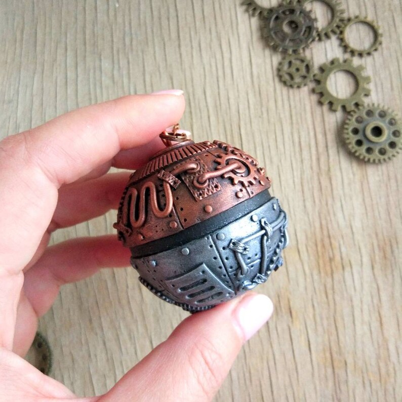 Steampunk Christmas Ornament Poke Ball Keychain Gift for pokemon lovers Steampunk  Pokeball Industrial Home Decor Ornaments Home & Living aloli.ru