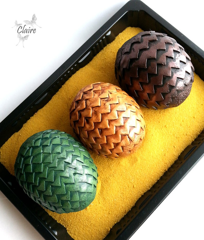 Dragon Eggs Daenerys set of 3 pcs Game of Thrones Easter Etsy