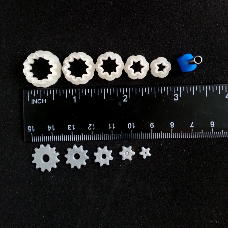 Steampunk DIY Small Gears Cutters Set Steampunk Cutter Polymer Etsy