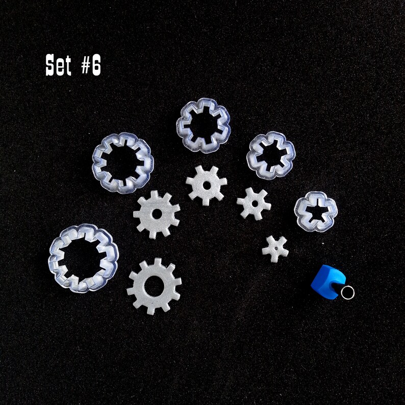 Steampunk DIY Small Gears Cutters Set Steampunk Cutter Polymer Etsy
