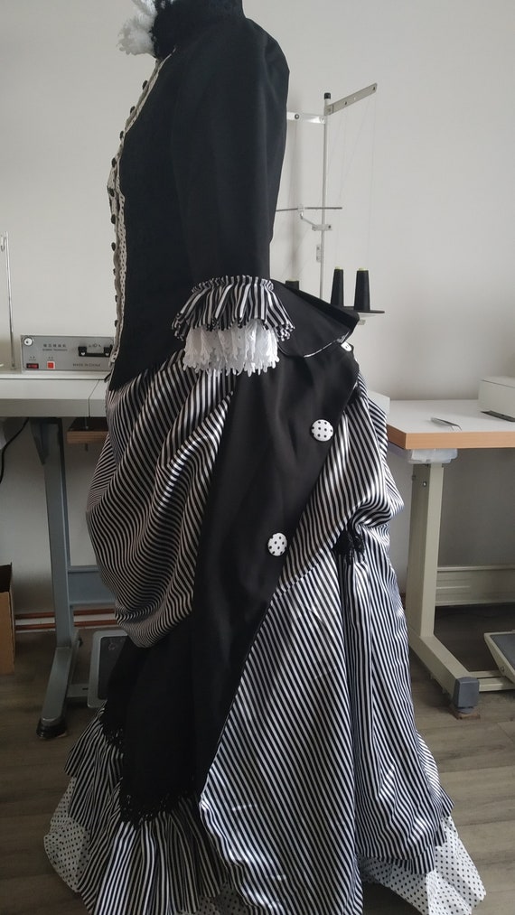 1800s Victorian Dress, Woman Dress, Historical Costumes, Historical Dress,  Steampun, Gothic Dress, Bustle Gown Skirt Bodice, Old Wild West