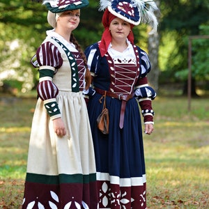 Renaissance Woman Dress, Landsknecht Dress, Historical Costume ...