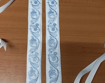 Historisches Strumpfband, gregorianisches Strumpfband, Rokoko-Strumpfband, historisches Kostüm, historisches Accessoire, gesticktes Strumpfband