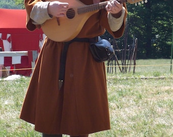 Medieval cotehardie , medieval tunic, medieval costum for men, historical costum, 14th century men clothing,
