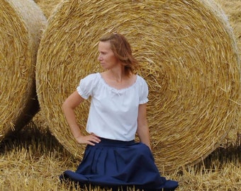 Linen viscose shirt,linen blouse,woman shirt, historical costume,fantasy costume, baroque shirt,