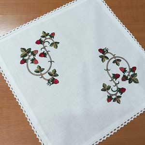 5er Set Taschentücher, Baumwolltaschentuch, Taschentuch für Dame, besticktes Taschentuch