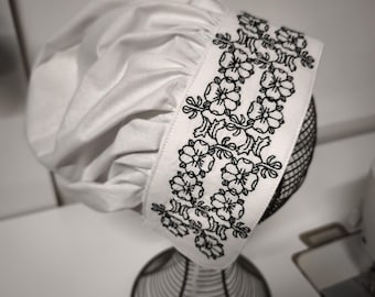 Renaissance headdress, renaissance Bonnet, woman hat, renaissance hat, embroidered coif, historical coif