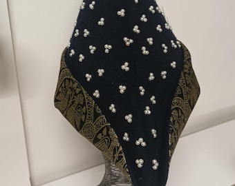 Medieval hat, historical hat, woolen medieval hat, Brocade hat, historical costum, fantasy costume,hat