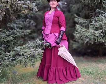 Victorian dress, woman dress, historical costumes, historical dress, steampunk dress, gothic dress, 19th dress, tournure dress