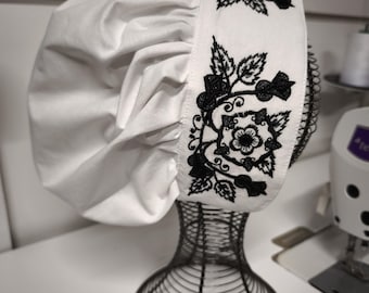 Renaissance headdress, renaissance Bonnet, woman hat, renaissance hat, embroidered coif, historical coif