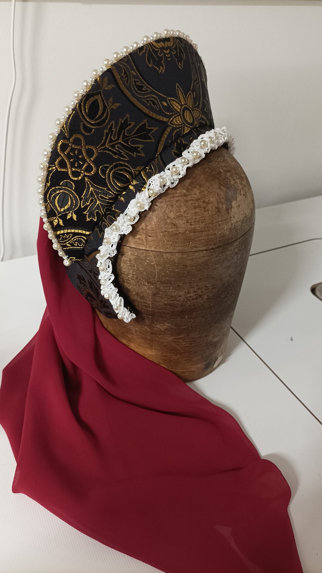 Tudor French Hood, Renaissance Headdress, Historical Hat, Historical Costume - Etsy