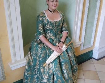 Rococo Woman Dress, Baroque Dress, Historical Costume