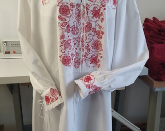Renaissance shirt, embroidery shirt, historical shirt, cotton embroidered shirt, linen embroidered shirt