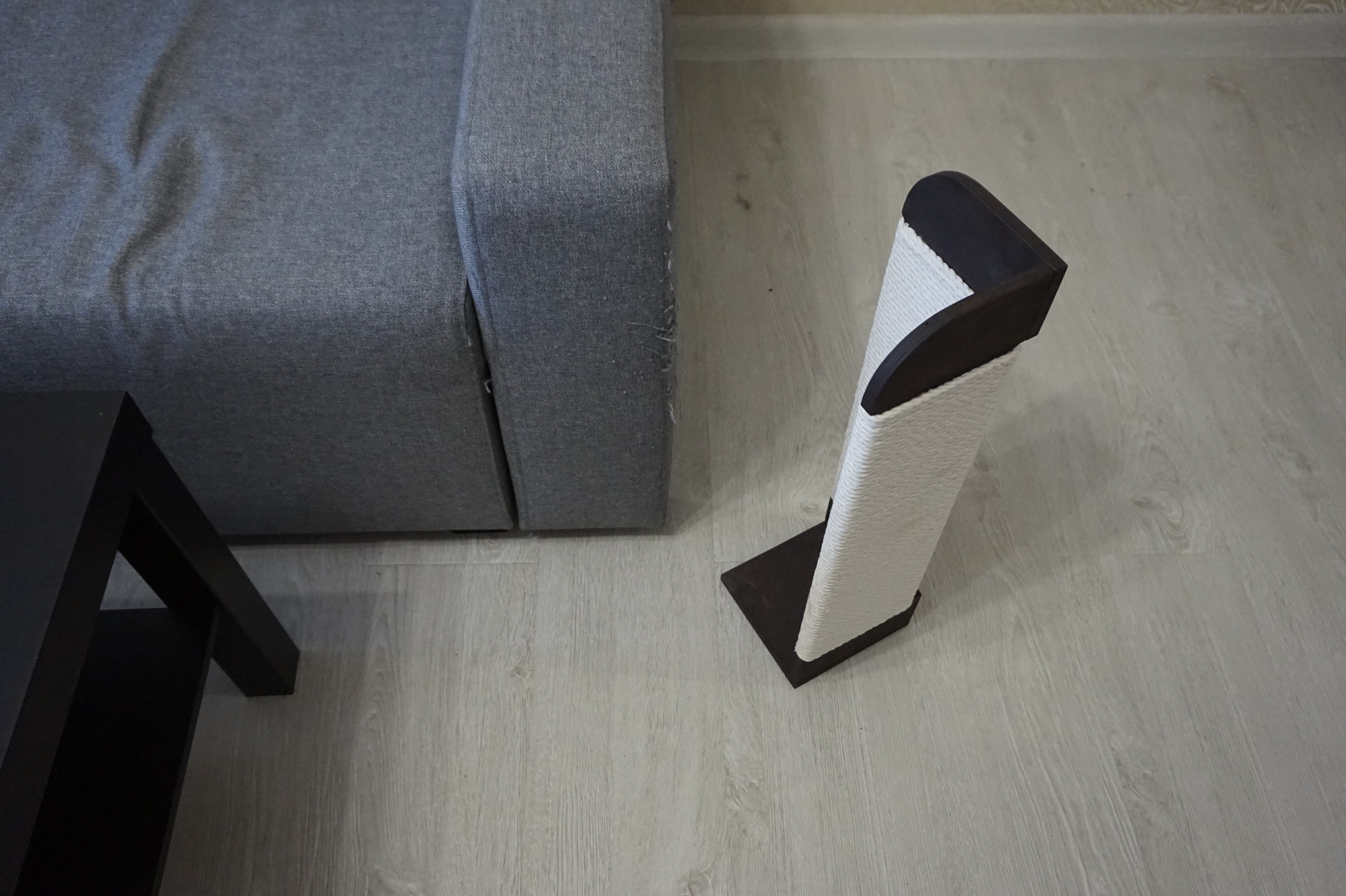 Wall Corner Cat Scratching Post 23 inches tall black stained Etsy