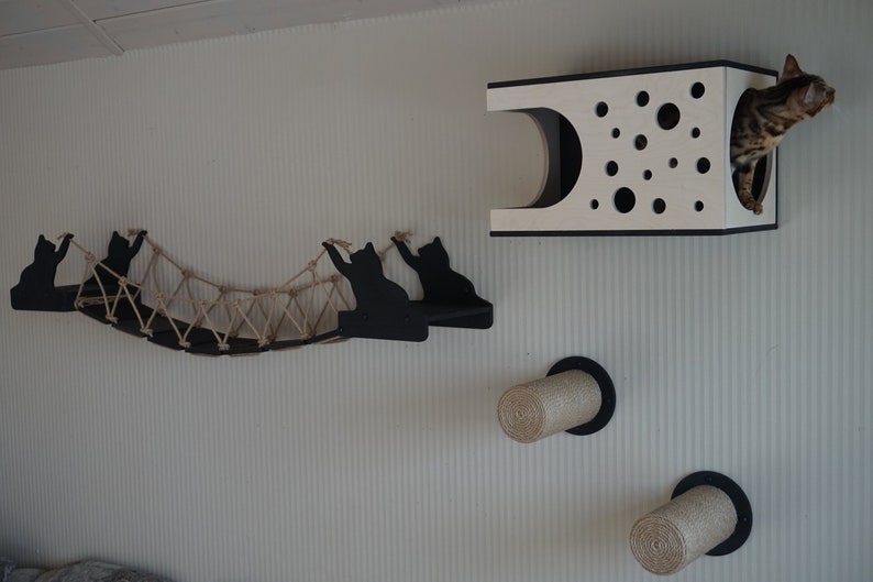 cat bed gift for catlover modern cat furniture plywood cat cabinet,pillow Furniture set for cats pet supplies Cat house