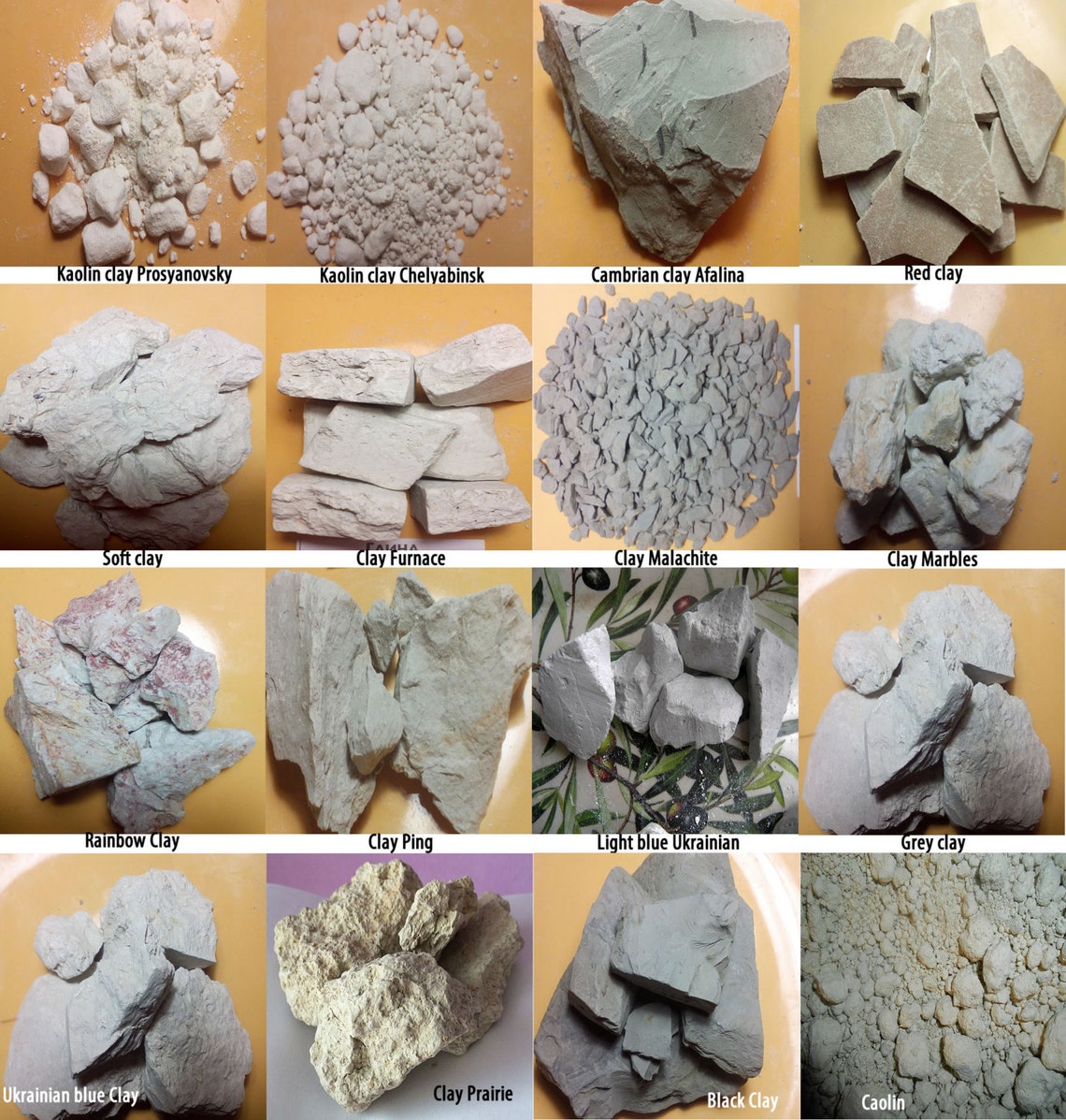 L'argilla commestibile gesso commestibile. 4 tipi di Etsy