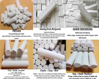 Edible chalk, chunks Russian,6 different types.450gr. Stock! Buy 3 sets of 450 gr. and get 450gr. free!