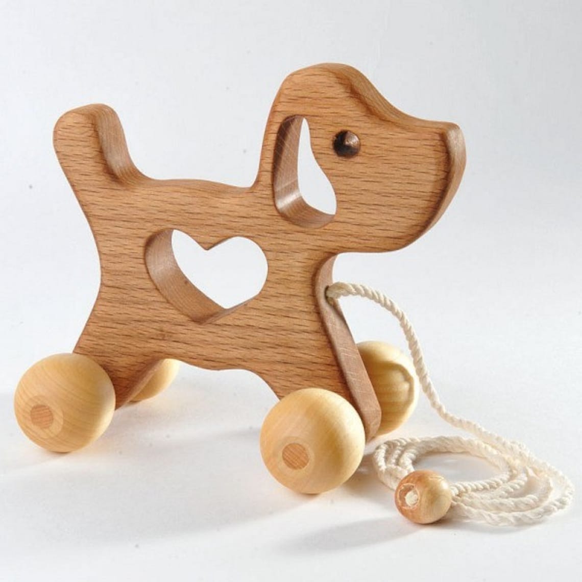 Wooden Pull Toys Wooden Pull Toys Puppy Natural Baby Toy Etsy