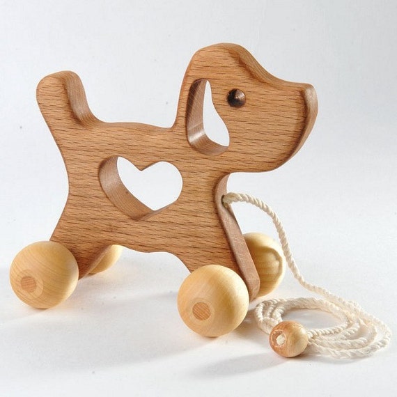 Ziehen Sie Zusammen Spielzeug Holz Doggy Baby Spielzeug Etsy