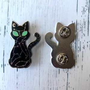 Cat Constellation pin, enamel pin, kitty pin, moon phases, lapel pin, hard enamel, cute cat pin image 8