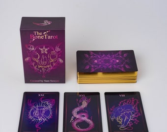 The Bone Tarot Deck, Animal Skeletons, 78 Cards, Guidebook