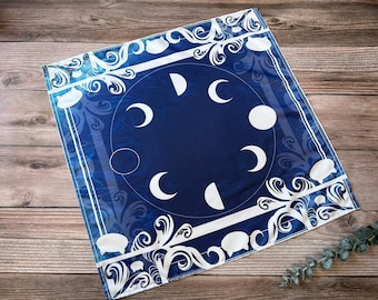 Crooked Cat Tarot Cloth, card cloth, divination, tarot cloth for spread, ritual cloth, cat themed, kitty cat tarot