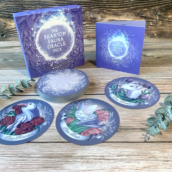 Phantom Fauna Oracle Deck – Animal Divination Cards, Circular Set