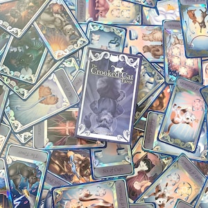 Le jeu de tarot du chat tordu, intuitif, jeu de divination, tarot de 78 cartes, thème des chats