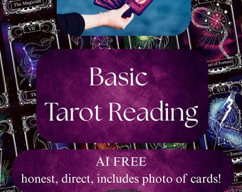 Basic Tarot Reading from Sam Sawyer, in depth, AI free, quick turn around