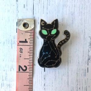 Cat Constellation pin, enamel pin, kitty pin, moon phases, lapel pin, hard enamel, cute cat pin image 6