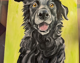 Custom acrylic pet portrait