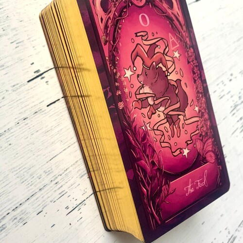 The Fae and the Ferns Tarot Deck, divination deck, intuitive deck, 78 card tarot, Golden edges, booklet