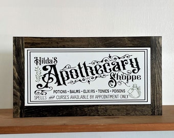 Apothecary Shoppe Vintage Style Framed Sign