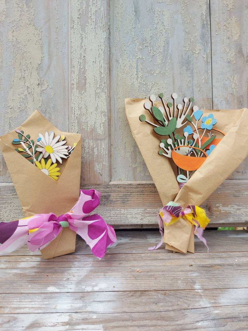 Flores de madera//Ramos Flores Madera//DECK Flores de | Etsy