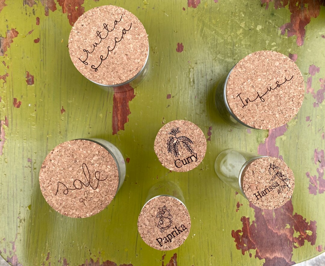 Custom Cork Jars// Custom Glass Containers/custom Glass Etsy