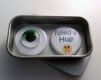 I Need a Hug Pandemic Quarantine Greeting Card Alternative Magnet Gift Set with Gift Tin Handmade Keepsake