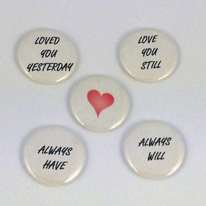 I Love You Anniversary, Valentines Day Gift Magnets complete with gift tin Romantic Gift for Him Her, Handmade image 3