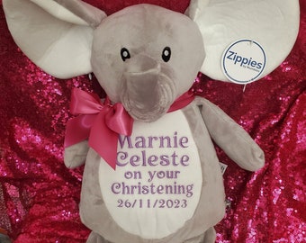 Personalised Teddy , Plush Soft Teddy, Customised teddy , Baby Shower Gift, Christening , Congratulations , Baby Gift