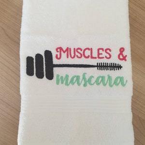 Embroidered  Gym Towel . Gym  Towel ,Embroidered towel , Gym workout towel , Woman&#39;s gym towel , female gym towel , workout towel